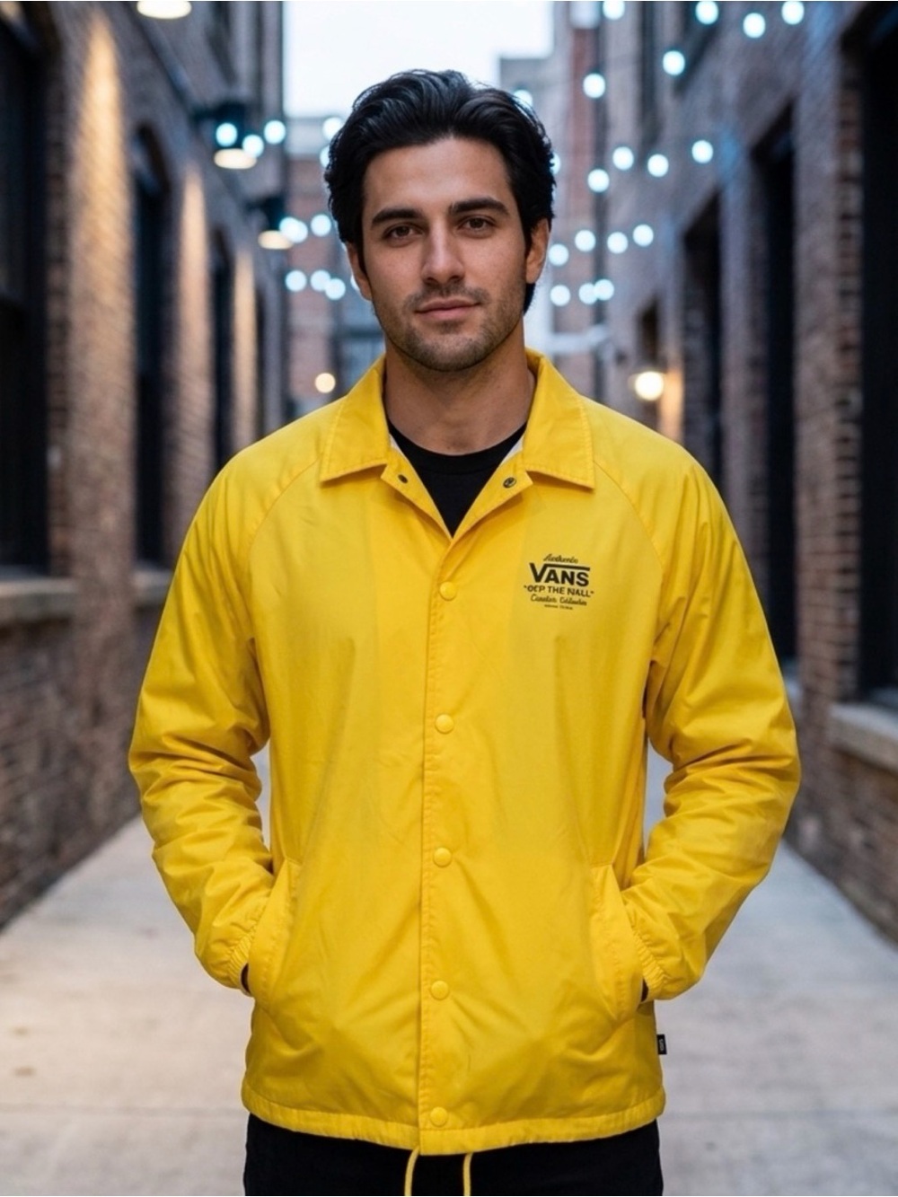 Vans Yellow Logo Coach Jacket